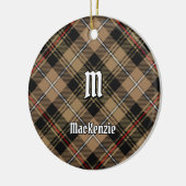 Clan MacKenzie Hunting Brown Tartan Keramisch Ornament (Links)