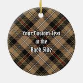 Clan MacKenzie Hunting Brown Tartan Keramisch Ornament (Achterkant)