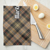 Clan MacKenzie Hunting Brown Tartan Kitchen Towel Theedoek (Quarter Fold)