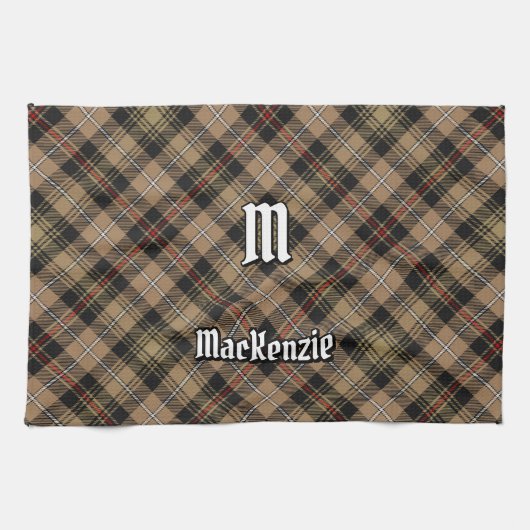 Clan MacKenzie Hunting Brown Tartan Kitchen Towel Theedoek (Horizontaal)