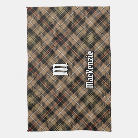 Clan MacKenzie Hunting Brown Tartan Kitchen Towel Theedoek (Verticaal)