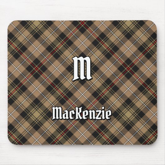Clan MacKenzie Hunting Brown Tartan Muismat (Voorkant)