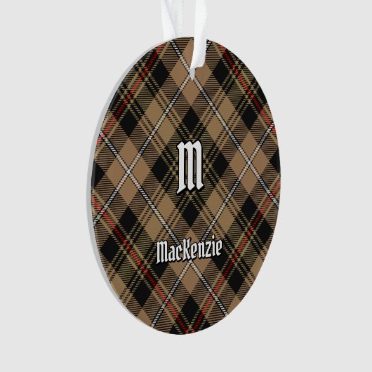Clan MacKenzie Hunting Brown Tartan Ornament (voorkant)