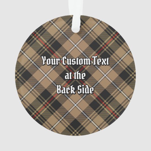 Clan MacKenzie Hunting Brown Tartan Ornament (achterkant)