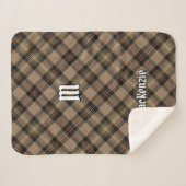 Clan MacKenzie Hunting Brown Tartan Sherpa Blanket Deken (Voorkant (horizontaal))