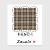 Clan MacKenzie Hunting Brown Tartan Sticker (Vel)