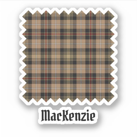 Clan MacKenzie Hunting Brown Tartan Sticker (Voorkant)