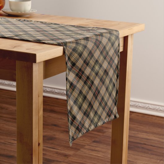 Clan MacKenzie Hunting Brown Tartan Table Runner Lange Tafelloper (Voorbeeld)