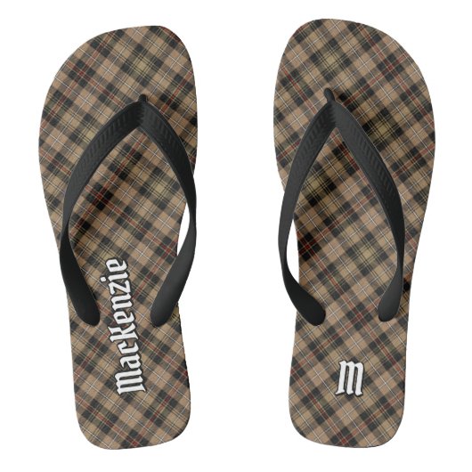 Clan MacKenzie Hunting Brown Tartan Teenslippers (Voetbed)