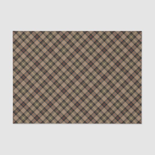 Clan MacKenzie Hunting Brown Tartan Tissue Paper Tissuepapier (Voorkant)