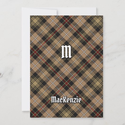 Clan MacKenzie Hunting Brown Tartan Uitnodiging (Voorkant)