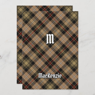 Clan MacKenzie Hunting Brown Tartan Uitnodiging
