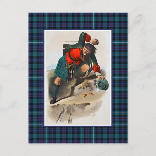 Clan Mackenzie Illustratie Tartan Lijst Briefkaart (Voorkant)