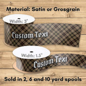 Clan MacKenzie jaagde bruin Tartan Satin Ribbon Satijnen Lint