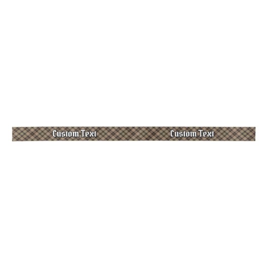 Clan MacKenzie jaagde bruin Tartan Satin Ribbon Satijnen Lint (Voorkant)