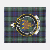 Clan MacKenzie Modern Blue Tartan Pset Fleece Deken (Voorkant (Horizontaal))