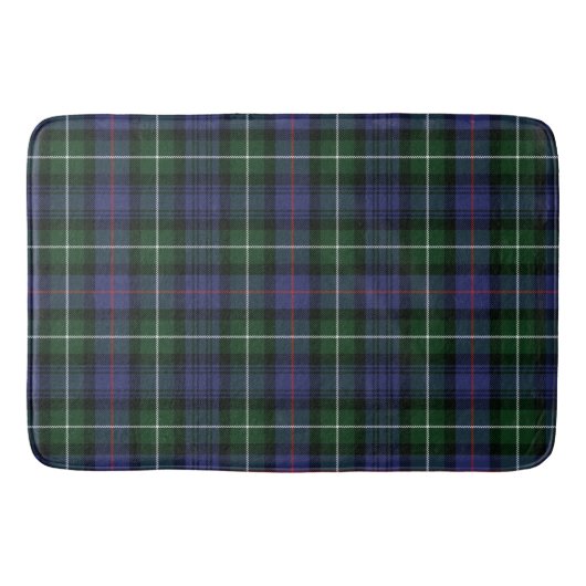 Clan MacKenzie Plaid Groen Paarse Check Tartan Badmat (Voorkant)