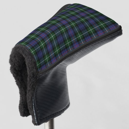 Clan MacKenzie Plaid Groen Paarse Check Tartan Golfheadcover (3/4 voorkant)