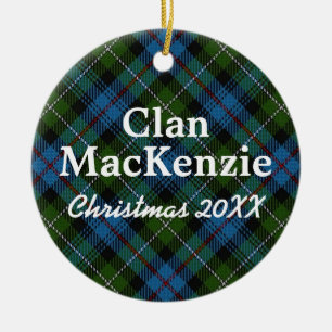 Clan MacKenzie Scottish Tartan Keramisch Ornament