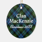Clan MacKenzie Scottish Tartan Keramisch Ornament (Links)