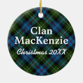 Clan MacKenzie Scottish Tartan Keramisch Ornament (Achterkant)