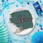 Clan MacKenzie Scottish Tartan Paint Brush Papieren Bordje (Feest)