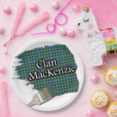 Clan MacKenzie Scottish Tartan Paint Brush Papieren Bordje (Feest)