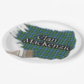 Clan MacKenzie Scottish Tartan Paint Brush Papieren Bordje (Gekanteld)