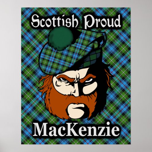 Clan MacKenzie Scottish Tartan Poster (Voorkant)
