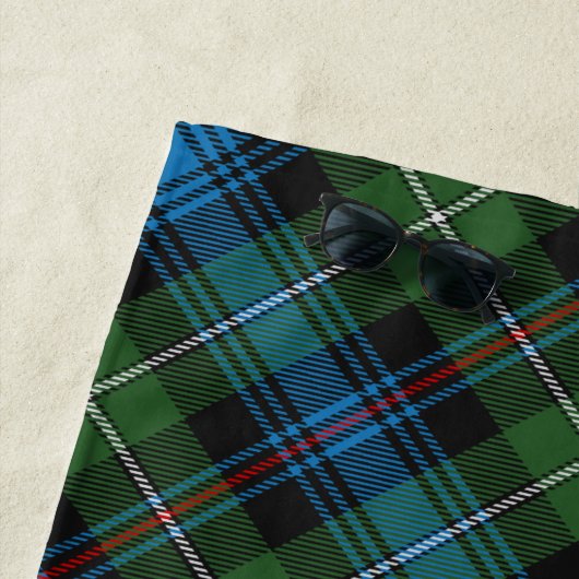 Clan MacKenzie Tartan Beach Towel Strandlaken (In situ)