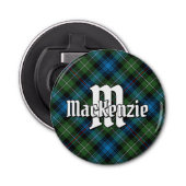 Clan MacKenzie Tartan Button Flesopener (Voorkant)