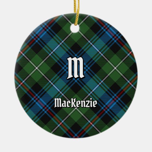 Clan MacKenzie Tartan Ceramic Ornament (Voorkant)