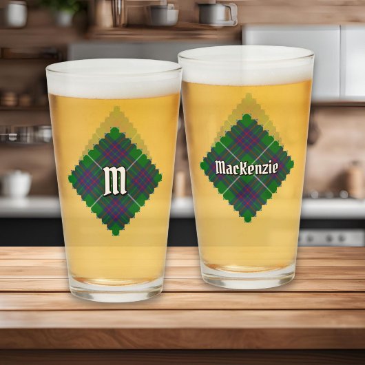 Clan MacKenzie Tartan Glass Glas