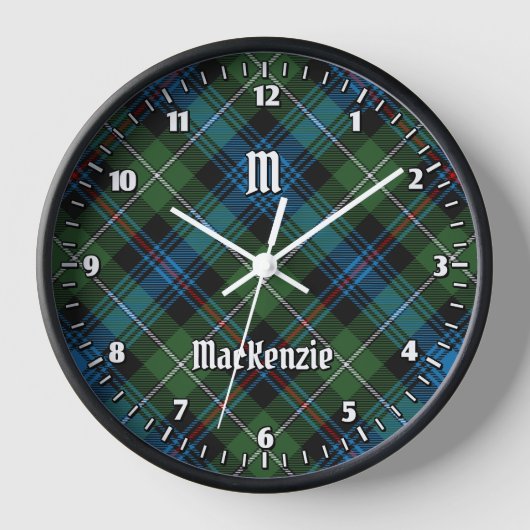 Clan MacKenzie Tartan Grote klok (Voorkant)