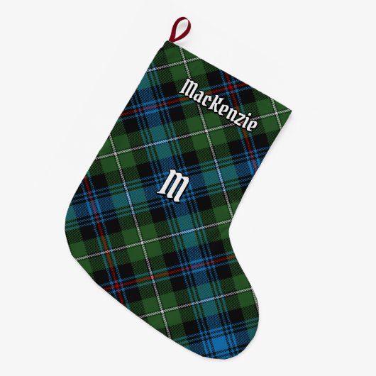 Clan MacKenzie Tartan Kerststop Grote Kerstsok (Voorkant (Hangend))