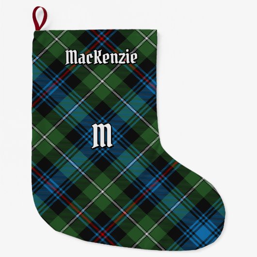 Clan MacKenzie Tartan Kerststop Grote Kerstsok (Voorkant)
