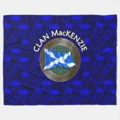 Clan MacKenzie Tartan Knot & Flag Fleece Deken (Voorkant (Horizontaal))