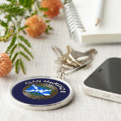 Clan MacKenzie Tartan Knot & Flag Sleutelhanger (Zijkant)