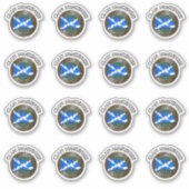 Clan MacKenzie Tartan Knot & Flag Sticker (Voorkant)
