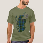 Clan MacKenzie Tartan Map & Crest T-shirt (Voorkant)