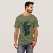 Clan MacKenzie Tartan Map & Crest T-shirt (Voorkant volledig)
