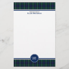 Clan Mackenzie Tartan Monogram briefpapier