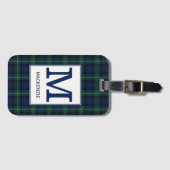 Clan Mackenzie Tartan Monogrammed Bagagelabel (Voorkant (horizontaal))