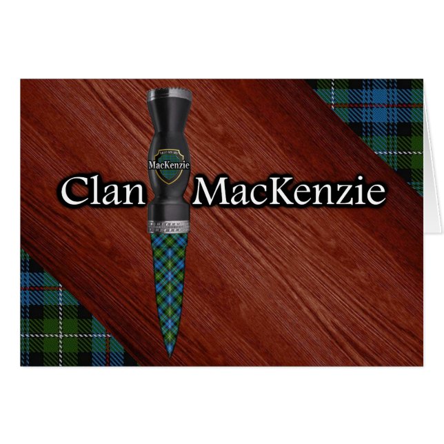 Clan MacKenzie Tartan Sgian Dubh Blade (Voorkant Horizontaal)