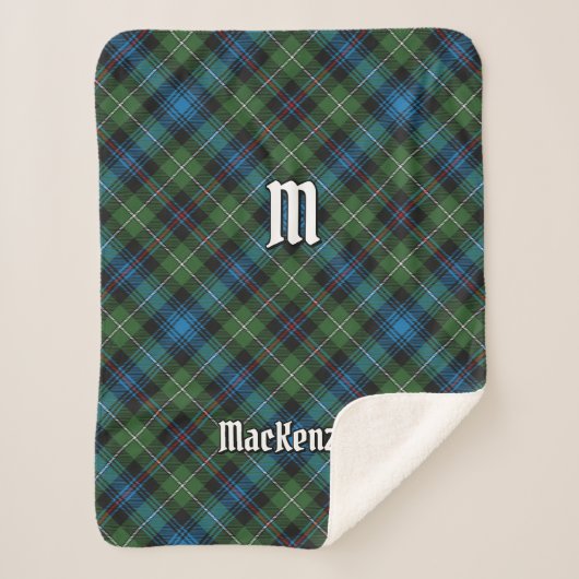Clan MacKenzie Tartan Sherpa Blanket Deken (Voorkant)