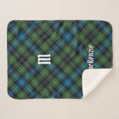 Clan MacKenzie Tartan Sherpa Blanket Deken (Voorkant (horizontaal))