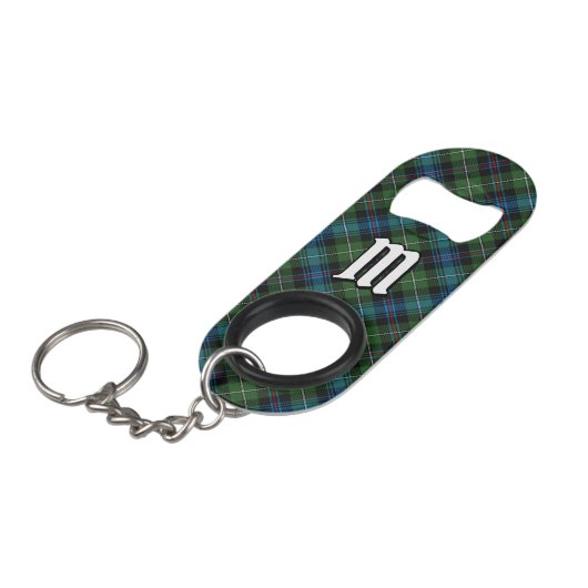 Clan MacKenzie Tartan Sleutelhanger Mini Flessenopener (Voorkant Gekanteld)