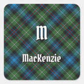 Clan MacKenzie Tartan Square Sticker (Voorkant)