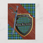 Clan MacKenzie Tartan Sword & Shield Briefkaart (Voorkant)
