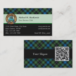 Clan MacKenzie Tartan Visitekaartje